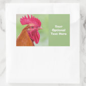 Aangepast tekstvak rechthoekige sticker (Tas)