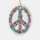 Aangepast tekstventilatorvredesteken keramisch ornament (Rechts)