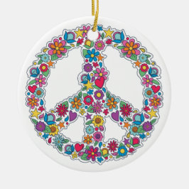 Aangepast tekstventilatorvredesteken keramisch ornament