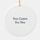 Aangepast tekstventilatorvredesteken keramisch ornament (Achterkant)