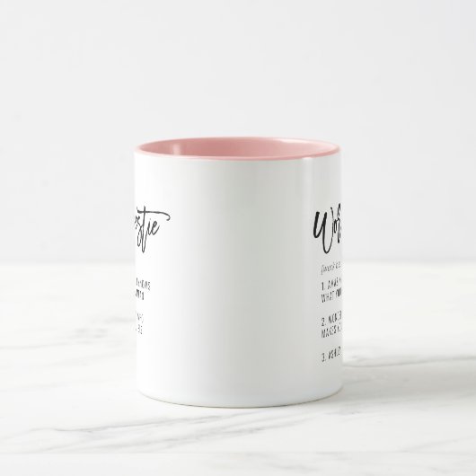 Aangepast tekstwerk Bestie voor coloerder Mok (Midden)