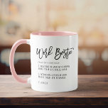 Aangepast tekstwerk Bestie voor coloerder Mok<br><div class="desc">Veronderstel uw werk met deze leuke,  aanpasbare mok koffie met een unieke en persoonlijke definitie van uw kantoor man of kantoor vrouw. Geweldig geschenk voor die speciale persoon die je werk draaglijk maakt. Vermeld haar/zijn aangepaste naam in de beschrijving.</div>