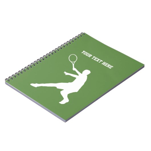 Aangepast tennisboekcadeau voor speler of coach notitieboek (Linkerzijde)