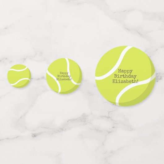 aangepast tennisfeest confetti (Voorkanten)