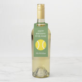 Aangepast tennisthema Birthday party Flessenhanger (Op fles)