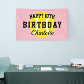 Aangepast tennisthema Happy Birthday party banner (Beurs)