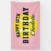 Aangepast tennisthema Happy Birthday party banner (Verticaal)