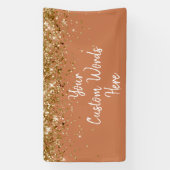 Aangepast Terracotta Gouden Verjaardagsfeestje Fot Spandoek (Verticaal)