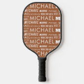 Aangepast Terracotta Speler Naam Patroon Pickleball Paddle (Voorkant)