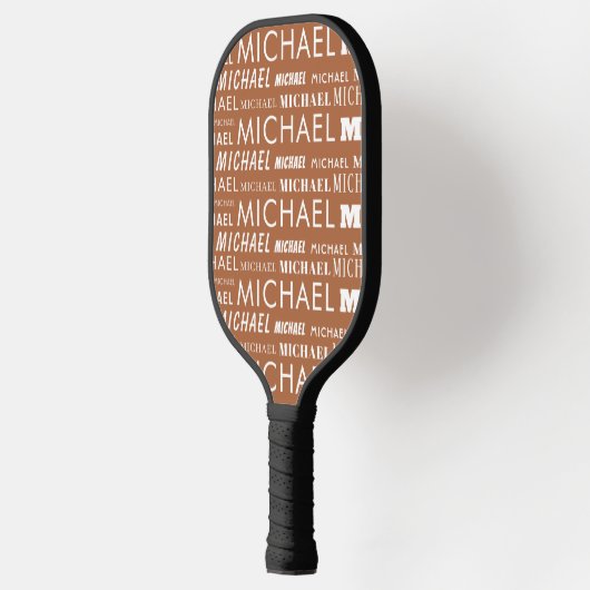 Aangepast Terracotta Speler Naam Patroon Pickleball Paddle (Links)