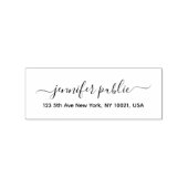 Aangepast teruggaveadres van de naam van het scrip rubberstempel (Afrduk)