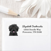 Aangepast terugzendadres zwart-wit etiket (Insitu)