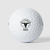 Aangepast Texas Longhorn Golfballen (Voorkant)