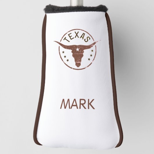 Aangepast Texas Longhorn Golfheadcover (Draai 90)