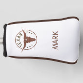 Aangepast Texas Longhorn Golfheadcover (Voorkant)