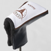 Aangepast Texas Longhorn Golfheadcover (3/4 voorkant)