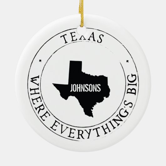 Aangepast Texas Ornament (Achterkant)