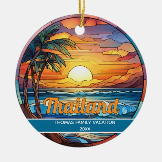 Aangepast Thailand Strand  Keramisch Ornament (Voorkant)