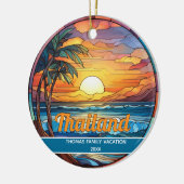 Aangepast Thailand Strand  Keramisch Ornament (Links)