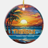 Aangepast Thailand Strand  Keramisch Ornament (Achterkant)