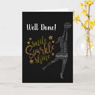 Aangepast thema voor netbalspelers Goed gedaan Kaart