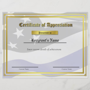 Aangepast thin blue line-vlaggencertificaat
