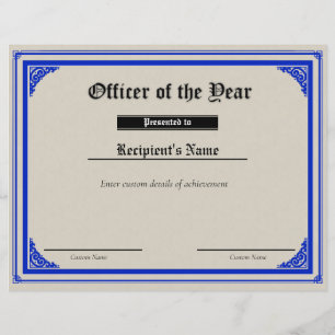 Aangepast thin blue line-vlaggencertificaat
