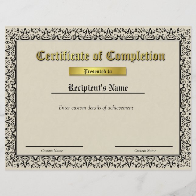 Aangepast thin blue line-vlaggencertificaat (Voorkant)