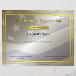 Aangepast thin blue line-vlaggencertificaat