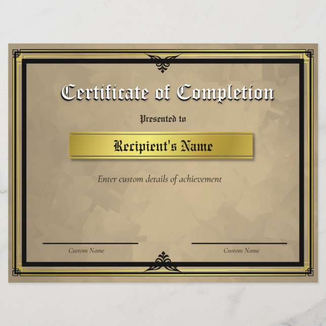 Aangepast thin blue line-vlaggencertificaat (Voorkant)