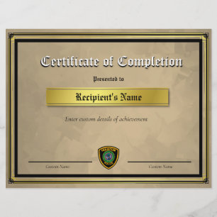 Aangepast thin blue line-vlaggencertificaat
