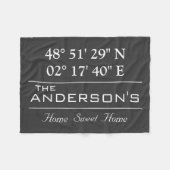 Aangepast thuisadres voor Latitude-reeks - Naam Fleece Deken (Voorkant (Horizontaal))