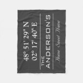 Aangepast thuisadres voor Latitude-reeks - Naam Fleece Deken (Voorkant)