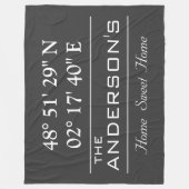 Aangepast thuisadres voor Latitude-reeks - Naam Fleece Deken (Voorkant)