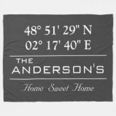 Aangepast thuisadres voor Latitude-reeks - Naam Fleece Deken (Voorkant (Horizontaal))