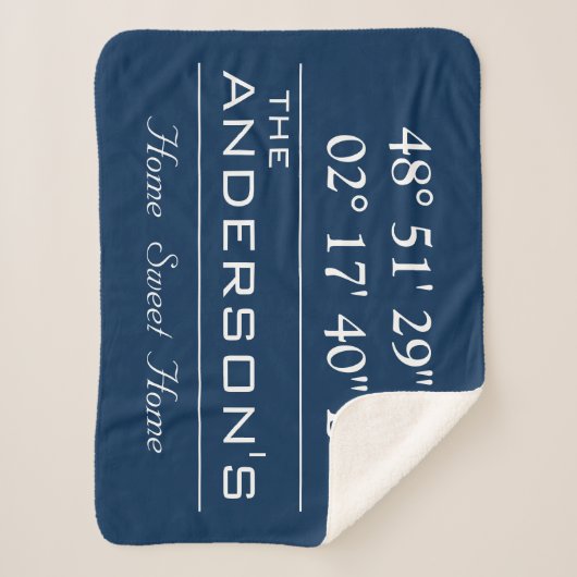 Aangepast thuisadres voor Latitude-reeks - Naam Sherpa Deken (Voorkant)