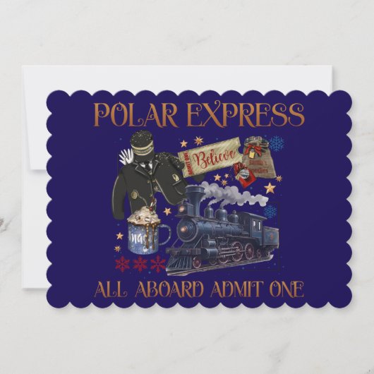 Aangepast ticket voor de Polar Express Kaart (Voorkant)