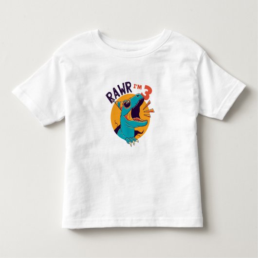Aangepast tijdperk Dinosaur Roar I'm Birthday T-Sh Kinder Shirts (Voorkant)