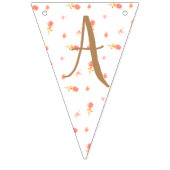 Aangepast tijdperk Shabby Rosebuds Foto Party Bann Vlaggetjes (Derde vlag)