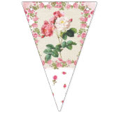 Aangepast tijdperk Shabby Rosebuds Foto Party Bann Vlaggetjes (Eerste vlag)