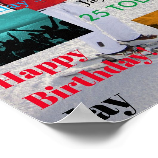 Aangepast tijdschrift Hoesje-dag Poster met foto's (Hoek)