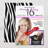 Aangepast tijdschrift Style Sweet 16 Party nodigt  Kaart (Voorkant / Achterkant)