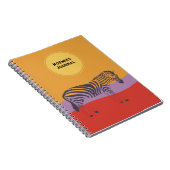 aangepast tijdschrift zebra modern kleurrijk tijds notitieboek (Rechterzijde)