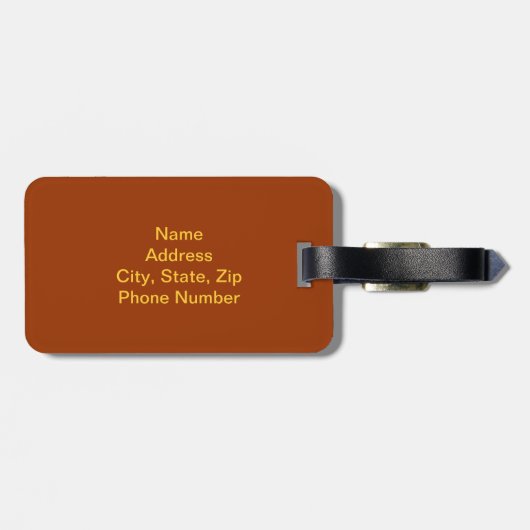 Aangepast tijgerBagagelabel Bagagelabel (Achterkant horizontaal)