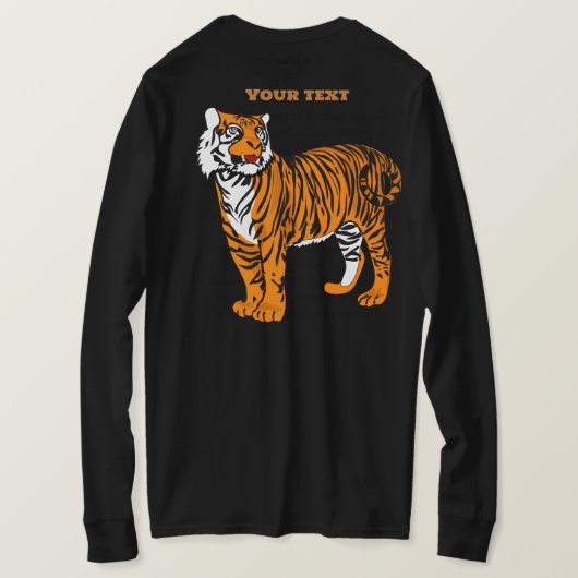 Aangepast tijgerontwerp in veelkleurige wildlife z t-shirt (Design achterkant)