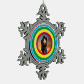 Aangepast Tin Sneeuwvlok Ornament (Links)