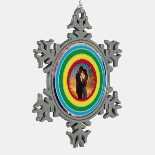 Aangepast Tin Sneeuwvlok Ornament (Links)