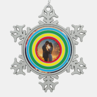 Aangepast Tin Sneeuwvlok Ornament