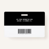 Aangepast toegangspasje voor werknemers Eenvoudig  Badge (Achterkant)