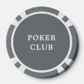 Aangepast toernooi Spelwaarde 1 Grijs Poker Chips (Achterkant)